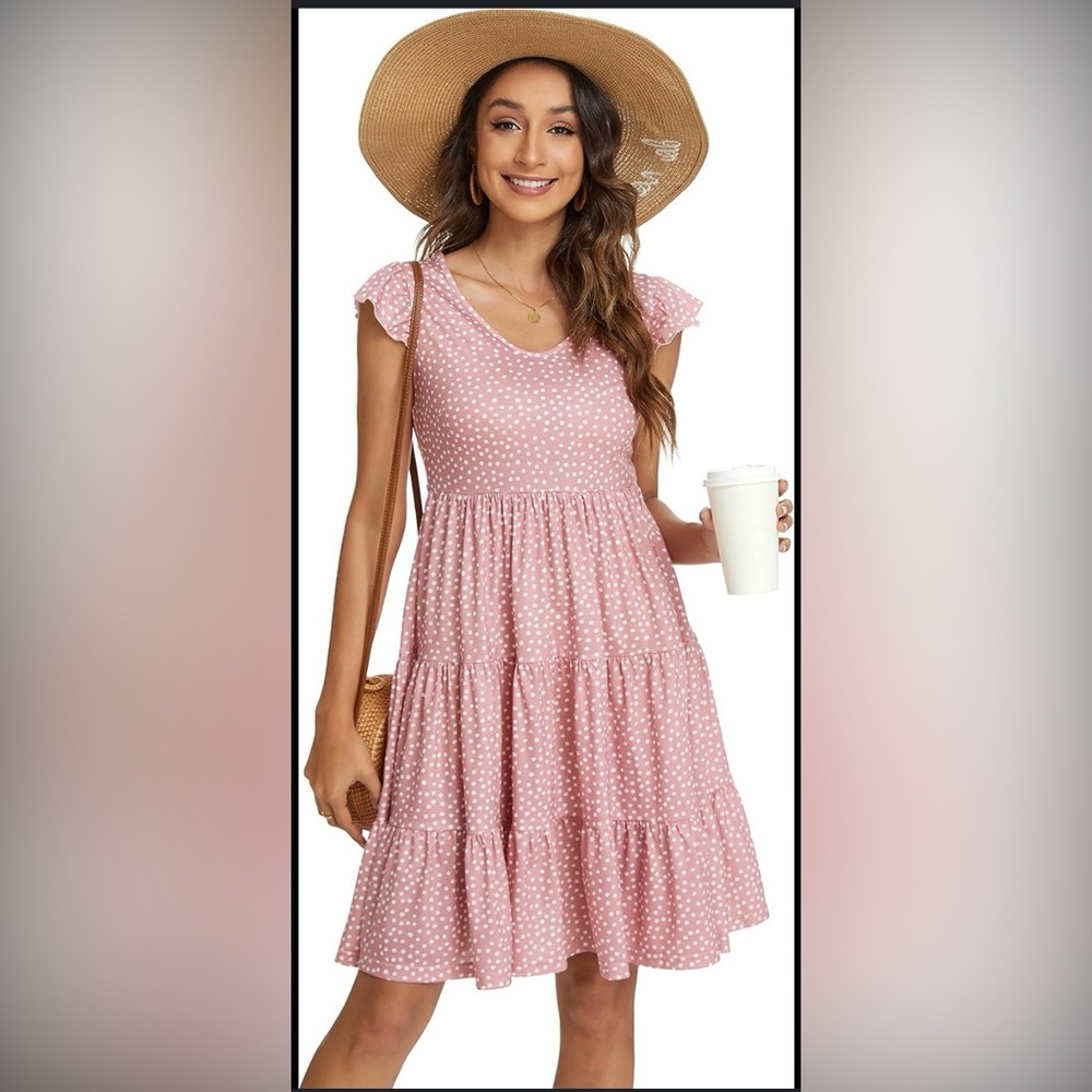 Pink Polka Dot Midi Dress
0041